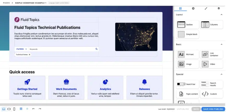 Page Designer Example.