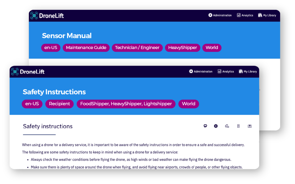 different metadata types at the top of documents.