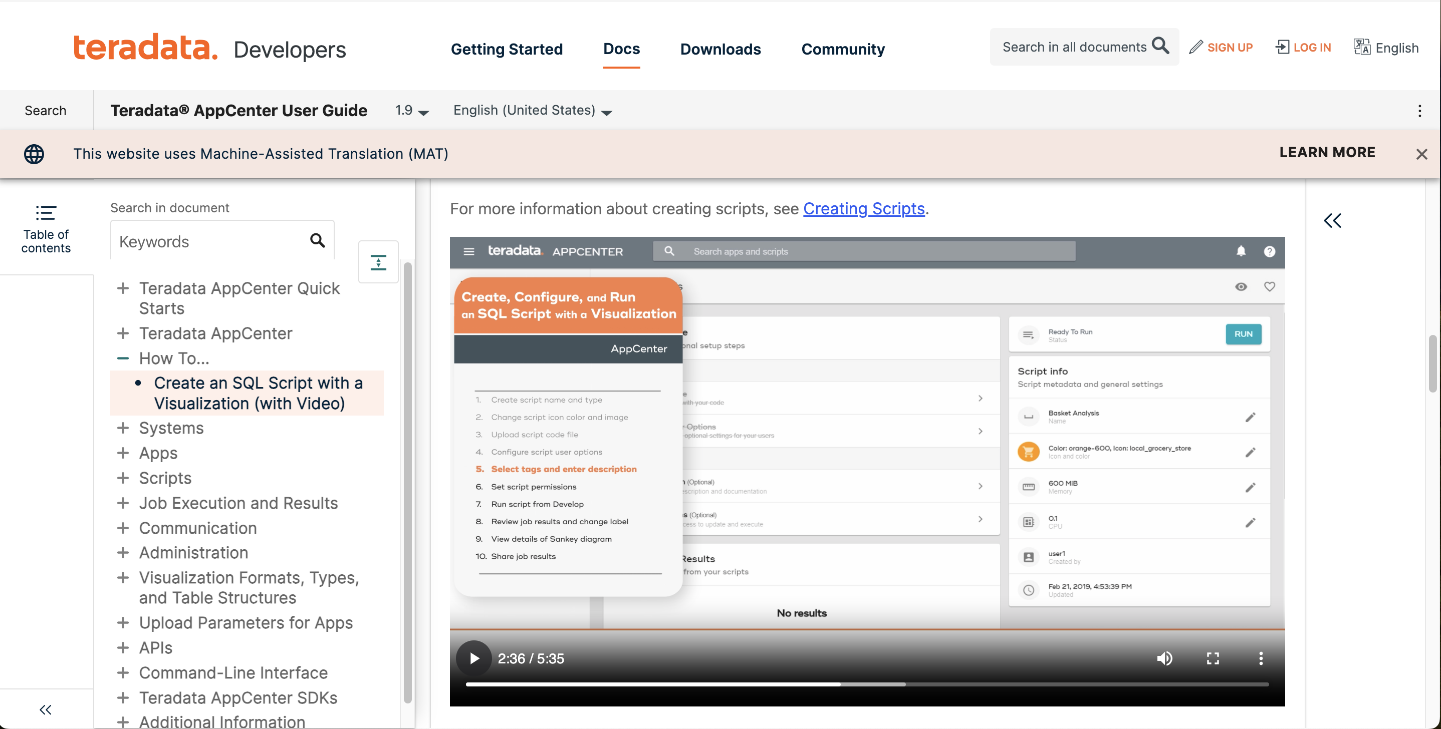 Teradata - SQL Script with Visualization.