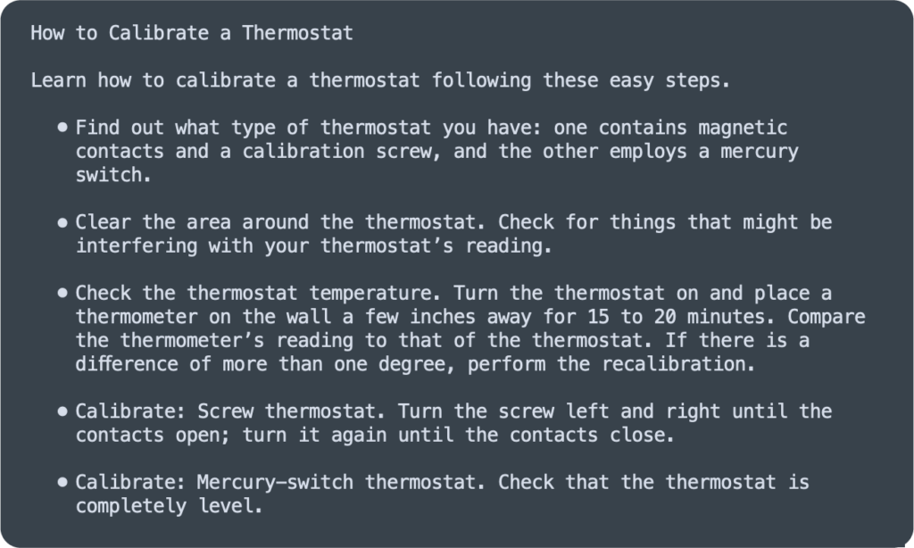 simple formatting of technical documentation.