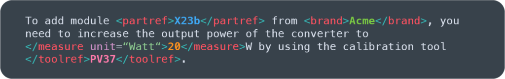 text markers color coded in source text.