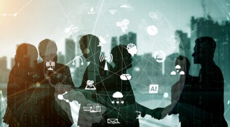 People network and international communication concept.