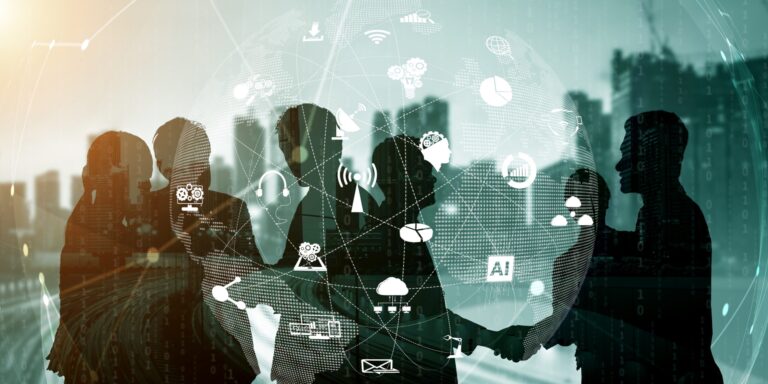 People network and international communication concept.