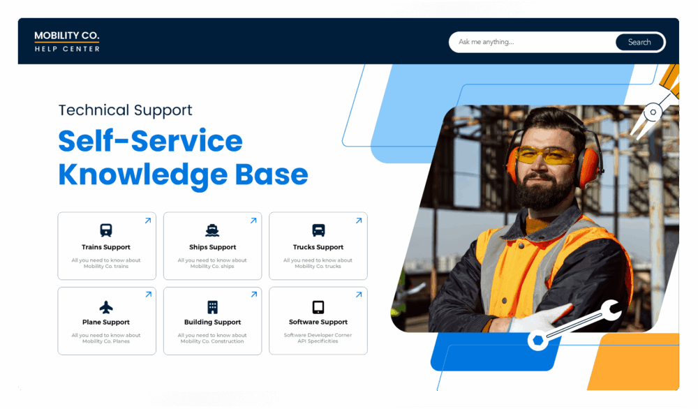 Fluid topics field service portal example