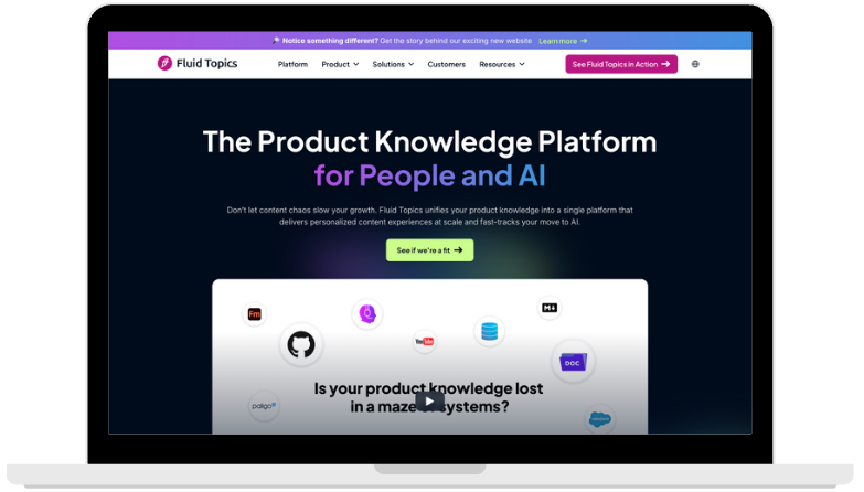 Fluid Topics Reimagines Its Website For a New Era