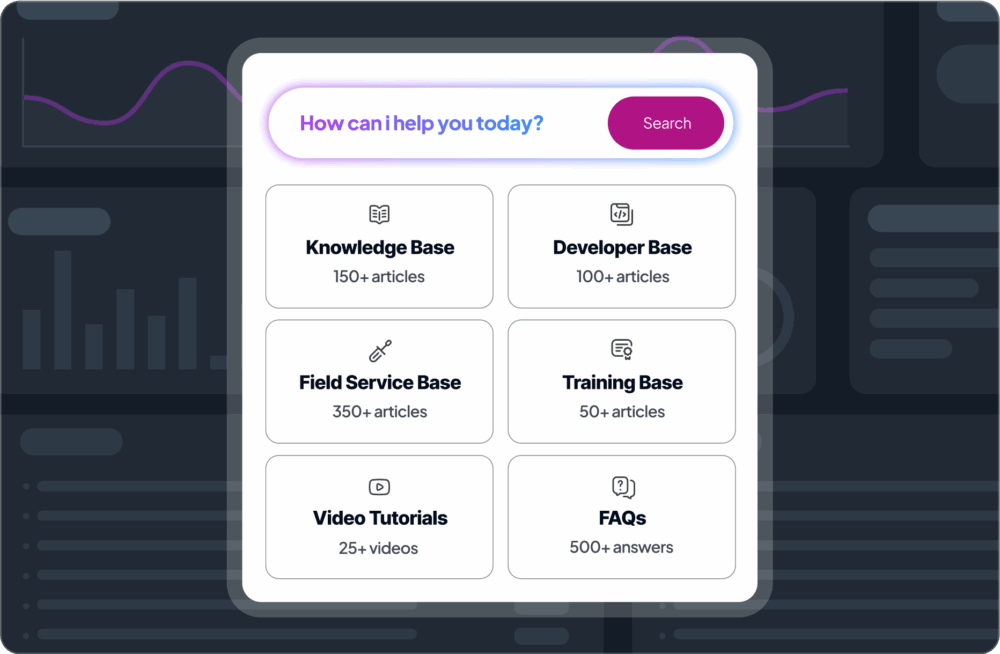 A screenshot of a search engine displaying the text "Ask me anything ... Search Your Website Your Doc Portal In-Product Help Chatbots." The image includes various options and features available for user assistance.
