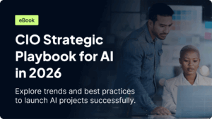 Two people on work laptop with eBook title overlay.