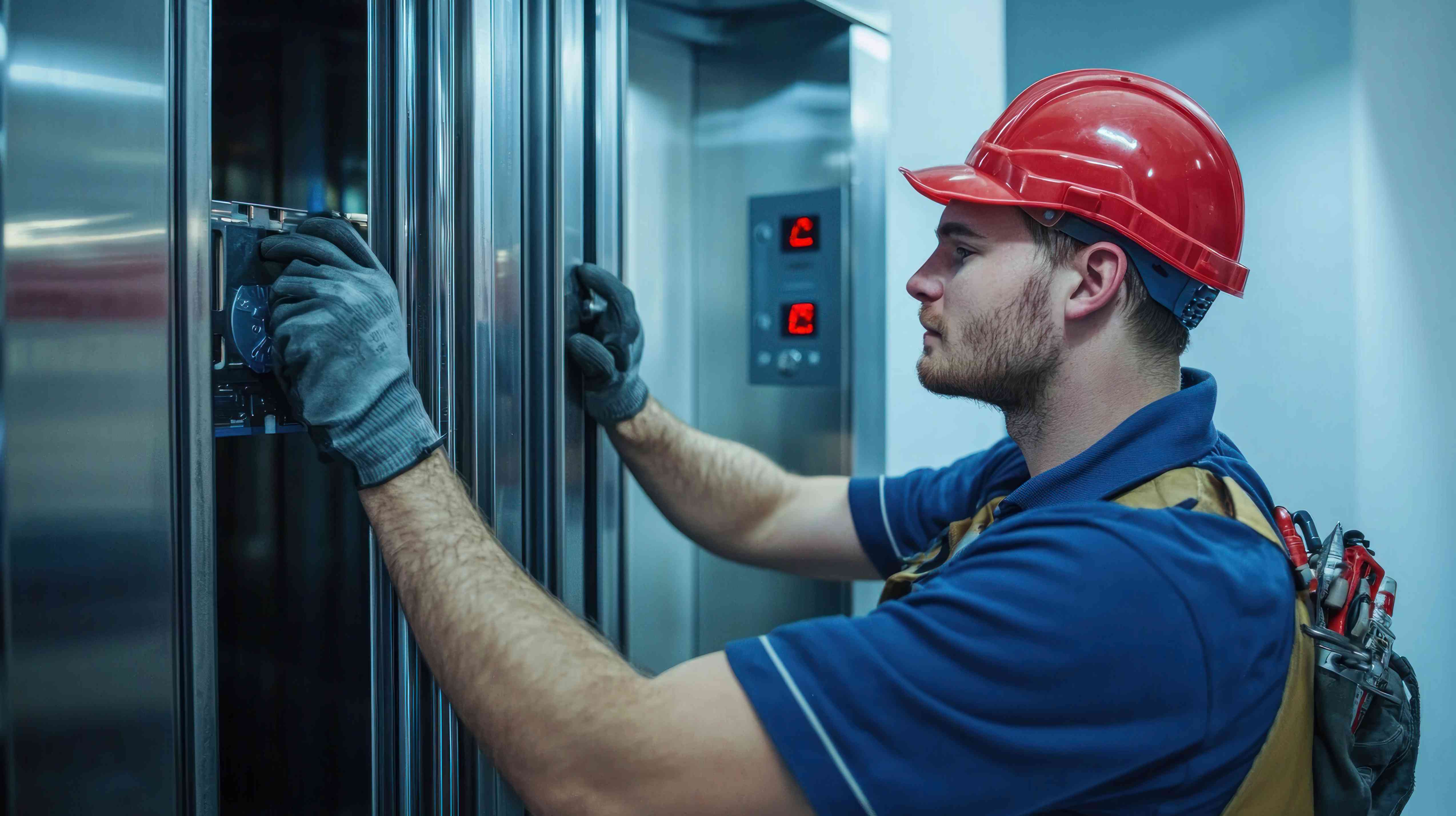 technician-repairing-elevator-door-commercial-building